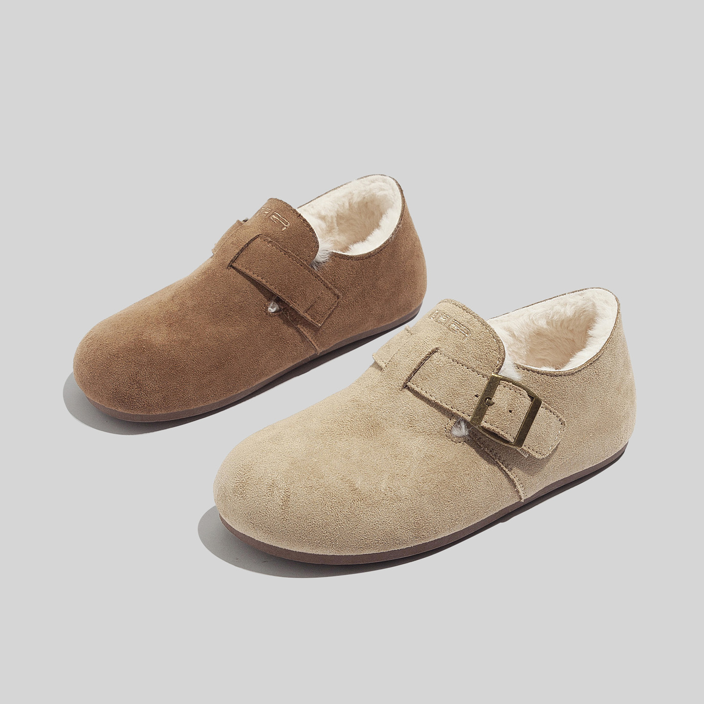 Plush Velvet Flats-Soled Slip-On Boken Shoes for Women 2025 Winter New Fashion Warm Lazy Versatile Casual Cotton Shoes Trend