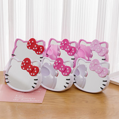 HL-09 New Cartoon Kitty Cat Mirror Storage Box Desktop Cute Bow Cosmetic Mirror Sundries Storage