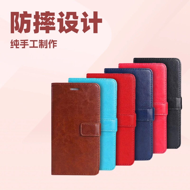 Suitable for Lg K52 5g Mobile Phone Case, Pure Color Lg K51 Crystal Material Flip Cover Card-Inserting Phone Leather Case Wallet with Magnetic Suction