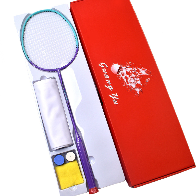 Badmintonschläger für Erwachsene, Angriff und Verteidigung, Größe 10U, flexibles Handgefühl, Vollcarbon-Sportschläger, Einzelspieler_voghion.com