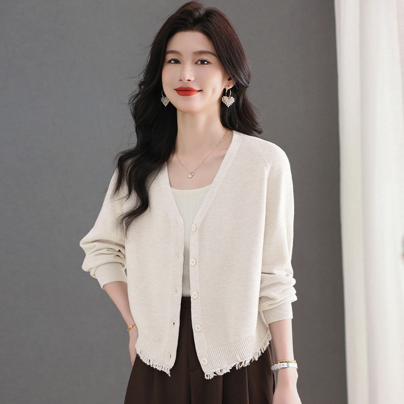 新款秋冬季新品女韩版宽松披肩外套女大码针织衫开衫流苏百搭披风|undefined