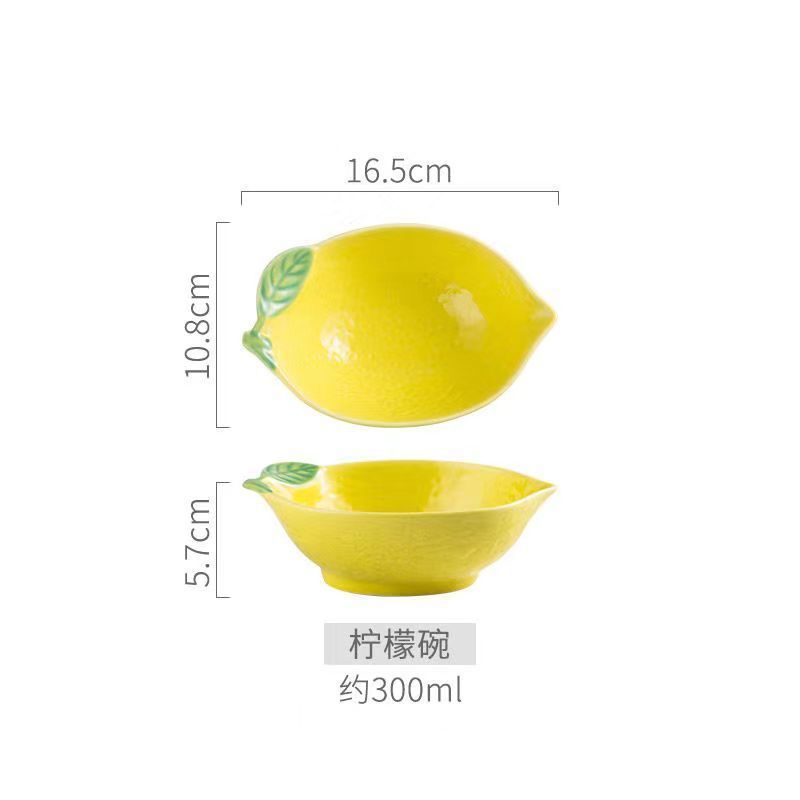 INS de estilo japonés creativo aguacate placa de cerámica hogar lindo ensalada tazón postre plato de fruta vajilla para niños