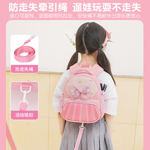 New cartoon-style cute backpack for boys and girls, suitable for 1-7 years old, with a protective spine design, lightweight, and large capacity, dual-shoulder backpack.
