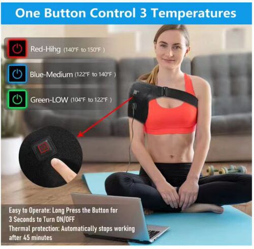 Heating shoulder pads, electric heating, single shoulder hot compress, electric heating shawl, USB three-level temperature controllable, warm and health-care protective gear