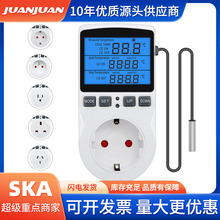 批发智能数字温度控制器 恒温定时器开关 温控插座功率检测仪背光