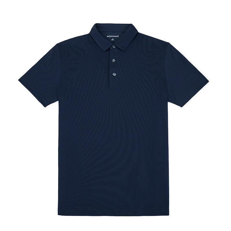 十如仕服饰吸湿速干男士polo衫翻领休闲夏季透气短袖衫P12-01黑色|undefined