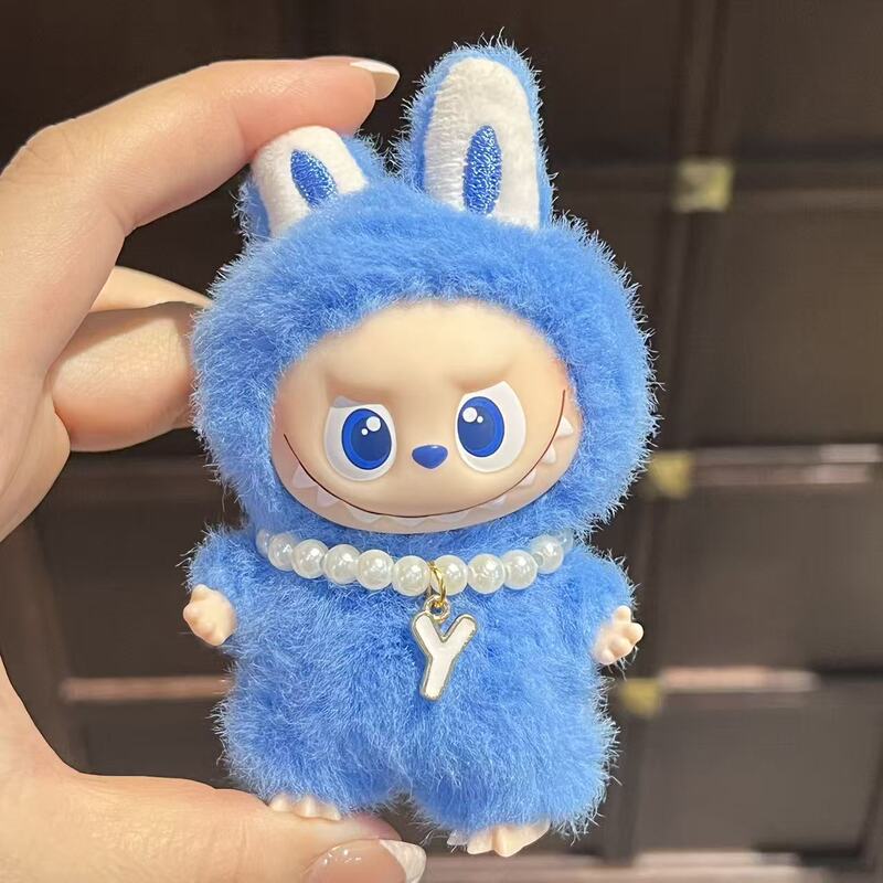 mini版labubu4代珍珠项链迷你拉布布挂件26个字母吊坠配件娃衣|undefined