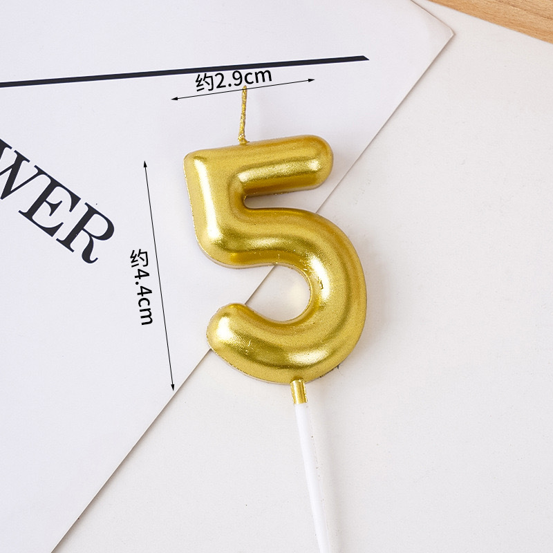 Una variedad de velas digitales transfronterizas, pastel de cumpleaños, oro, color dorado, color caramelo, corona de mariposa, vela digital