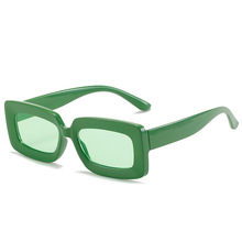 2022夏季新款方框太阳镜 欧美海滩小框眼镜 时尚沙滩果冻色墨镜女