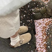 包头半拖鞋女新款2024新款外穿勃肯鞋网红同款半拖单鞋春秋博肯鞋