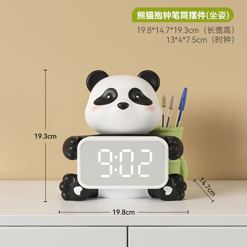 创意可爱招财猫笔筒摆件办公室工位桌面装饰情绪稳定生日礼物实用|undefined