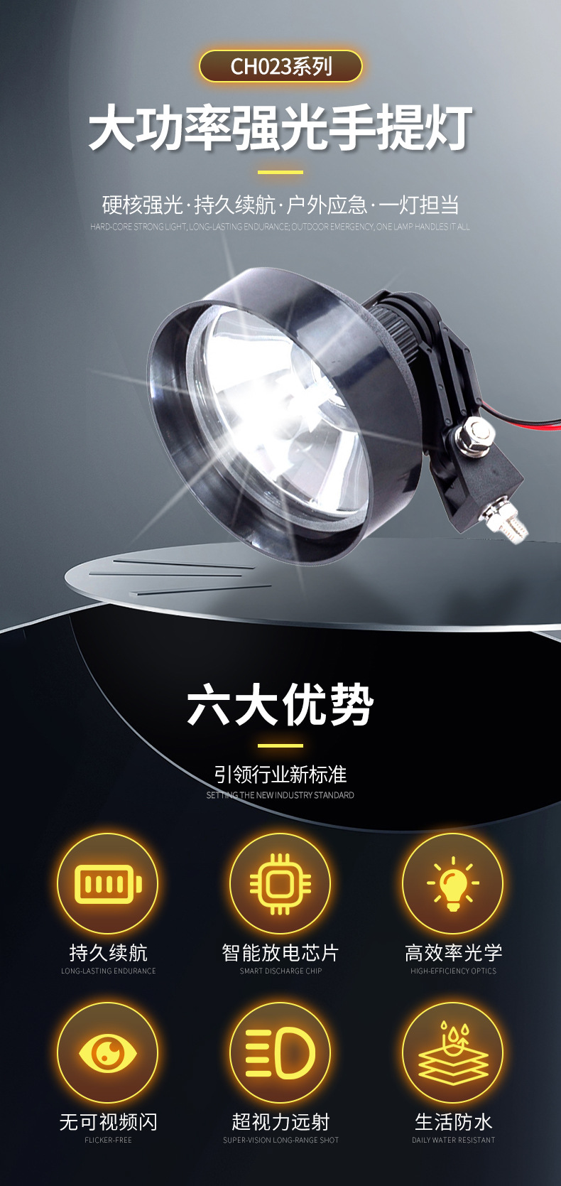 Hid Xenon Spotlight, Vehicle-Mounted Searchlight, Marine Searchlight, Handheld Searchlight, High-Intensity Remote Handheld Light