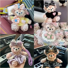 かわいい秋冬のシェリーローズダッフィーベアバッグキーホルダーストラップぬいぐるみペンダントカップルの誕生日プレゼント