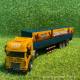 Large alloy double-layer flat model children's transport truck boy baby inertia semi-hanging car toy