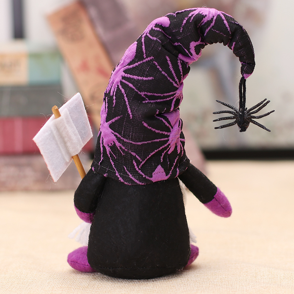Decoraciones de Halloween Muñecas enanas Adornos Spider Goblin Muñecas sin rostro Festival de fantasmas Decoración del lugar Muñecas lindas