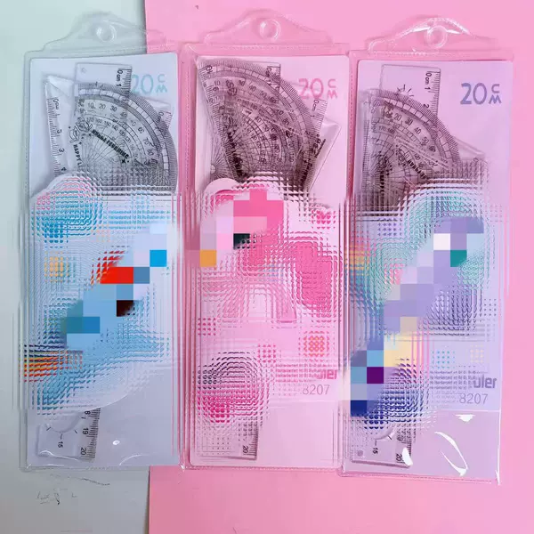 Pony, transparent ruler, set, 4 piece set