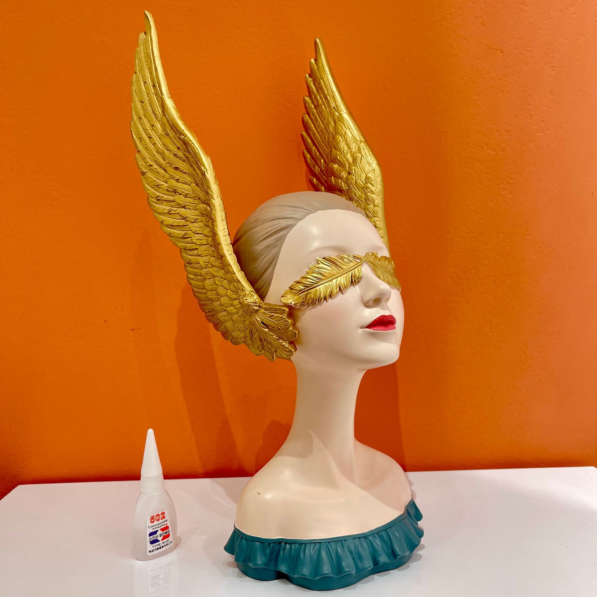 Nordic Winged Goddess Resin Ornament