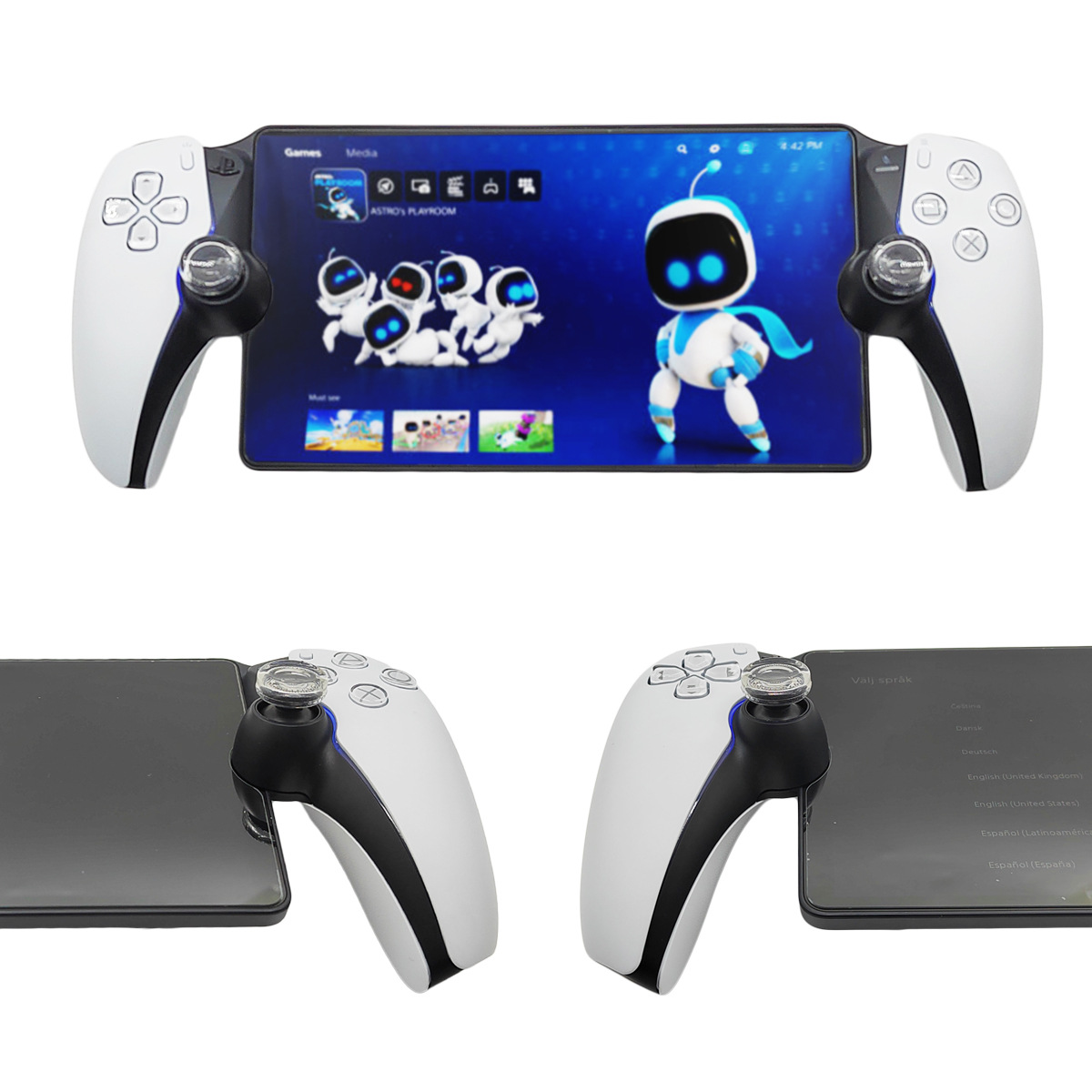 Dispositivo de transmisión PS5, tapa de joystick PlayStation Portal, silicona de alta transparencia, tapa elevadora de alta calidad, antideslizante