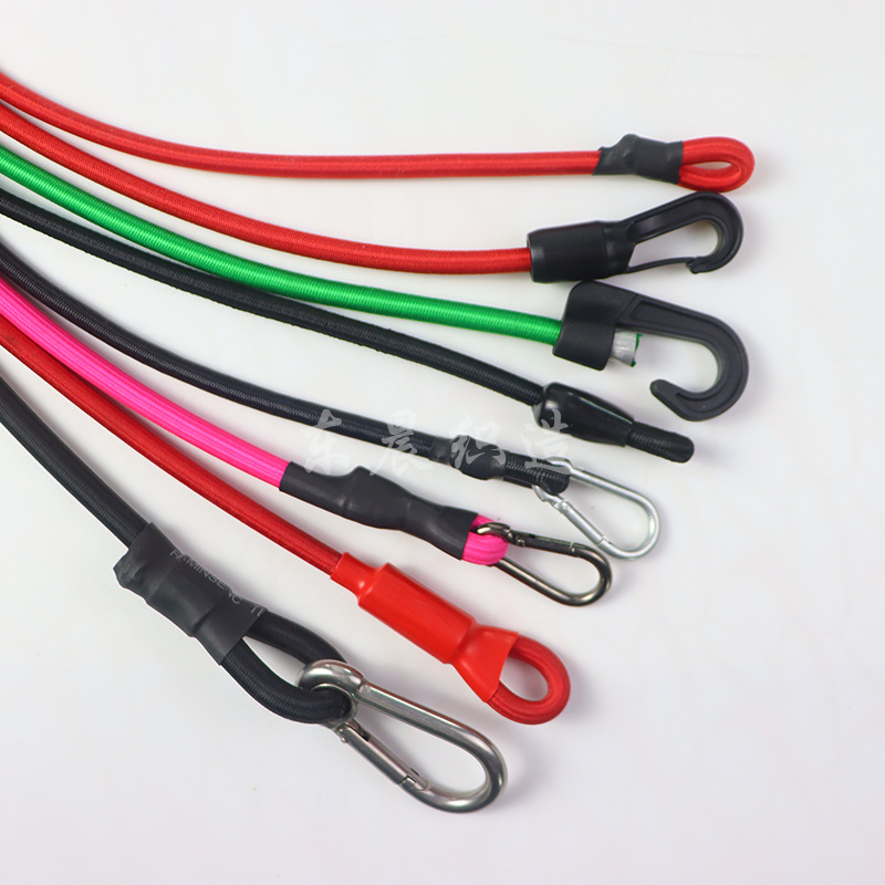 批发压扣弹力绳 训练阻力绳彩色8mm拉力绳松紧绳健身器材高弹力