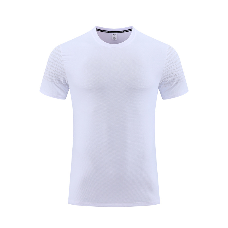Nueva Camiseta de manga corta de secado rápido para hombre de seda de hielo de verano para correr entrenamiento de fitness ropa de pelota casual ropa deportiva de secado rápido para hombre