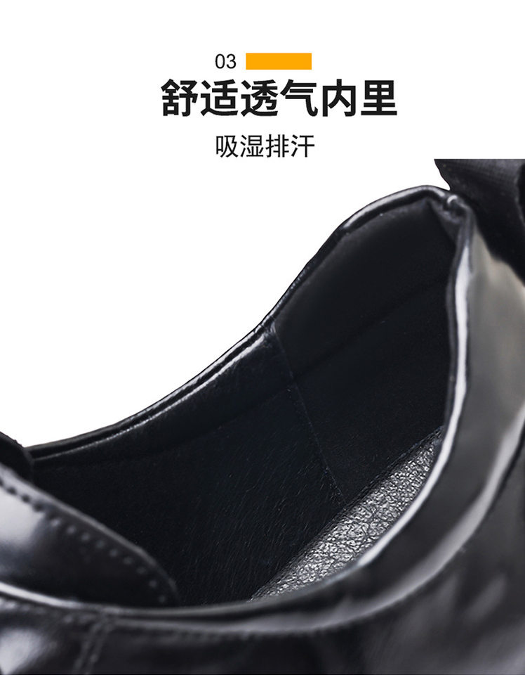 Giày da nam tăng chiều cao đế dày 3 cm kiểu lười cổ thấp, giày da công sở phong cách tối giản — Màu nâu TM 6, Đen 6 chi tiết 8