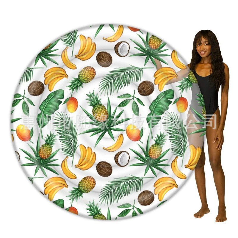 Производитель новый стиль ПВХ надувной круглый фруктовый плавающий ряд прозрачный плавающий коврик круглый плавающий коврик для воды плавающий кровать для взрослых плавающий остров