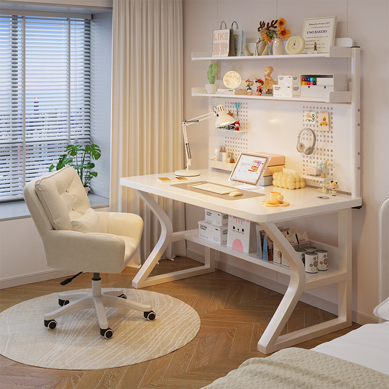 Escritorio de maquillaje de estilo de crema dormitorio moderno y simple 2024 nuevo tipo de casa pequeña escritorio de dormitorio principal de niñas en uno