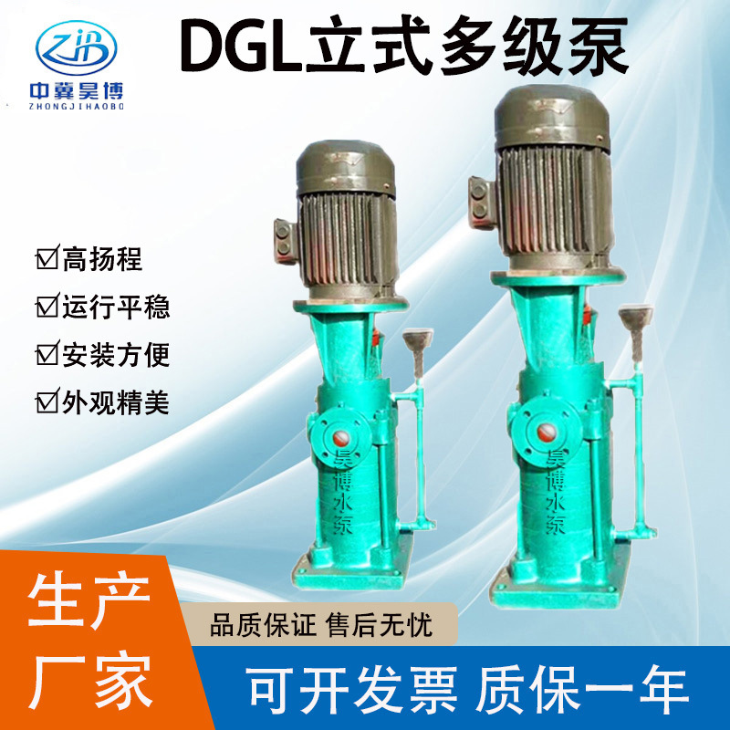 昊博水泵 DGL6-25×9型立式多级管道离心泵 DGL铸铁耐磨多级泵