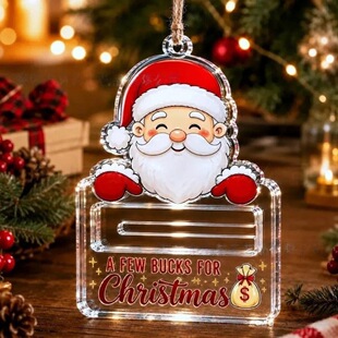 �羳Christmas Crystal Acrylic Money Holder�}�Q���������XͲ