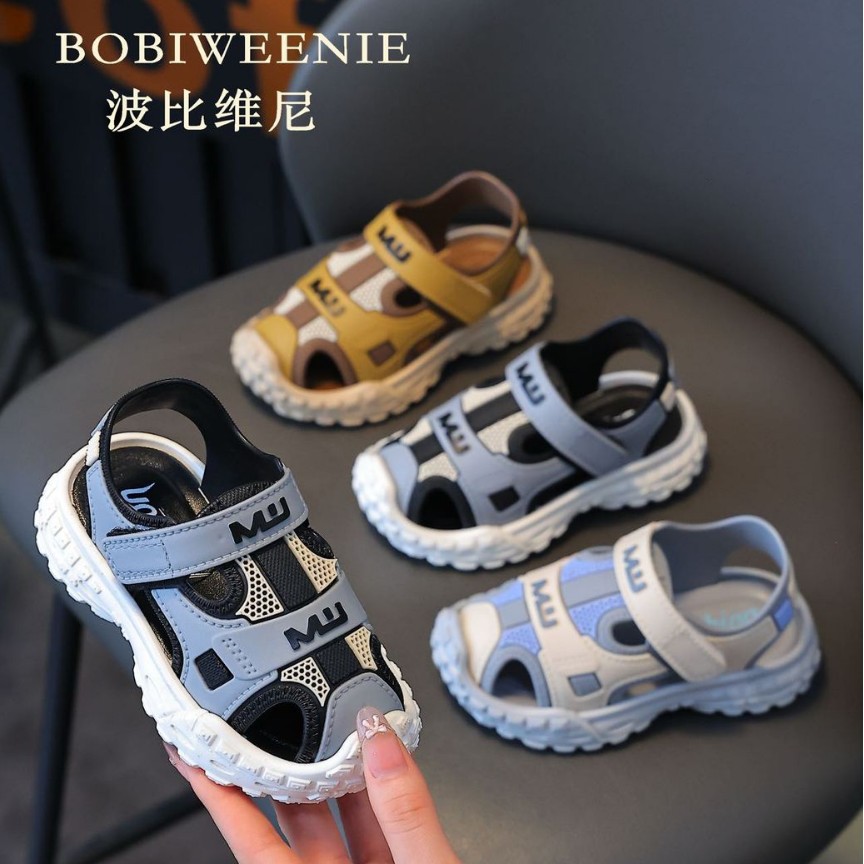 2026 Summer New Style Unisex Closed-Toe Shoes, Anti-Kick Sports Sandals, Children's Hollow Casual Beach Sandals Wholesale