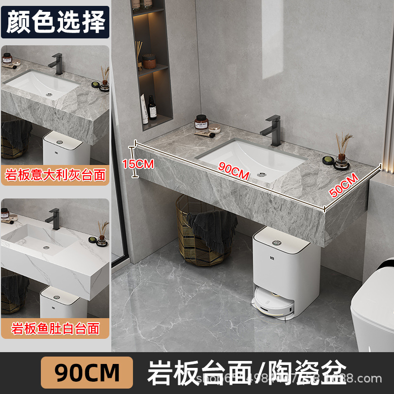 90CM Italian gray undercounter basin