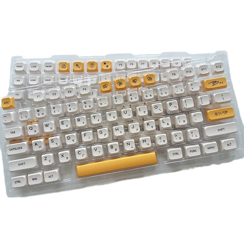 180‑ключевой набор клавиш PBT для сублимации, профиль XDA, цвета Honey Milk, многоязычные надписи