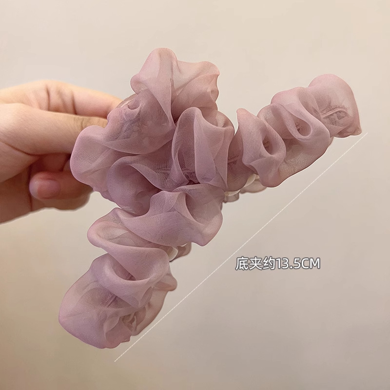 女性用の高級気質リボンクリップ、韓国風万能ヘアクリップ、後頭部のヘアシャーククリップ、ヘアクリップ、ヘッドドレス|undefined
