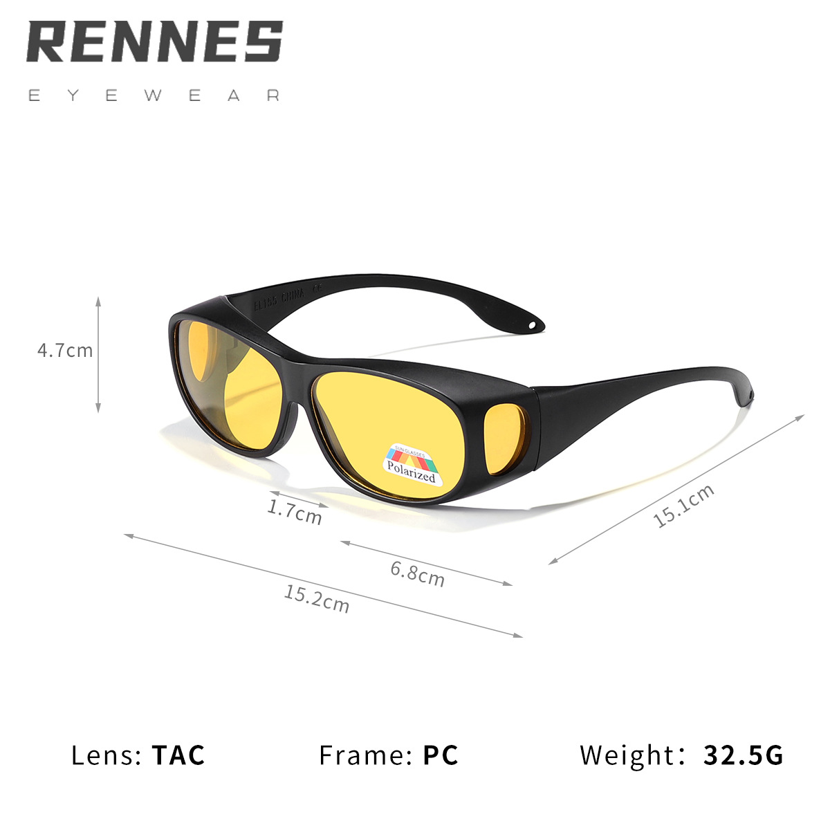Las nuevas gafas de visión nocturna anti-alta se pueden usar fuera de las gafas 3308 gafas deportivas de moda gafas de conducción nocturna