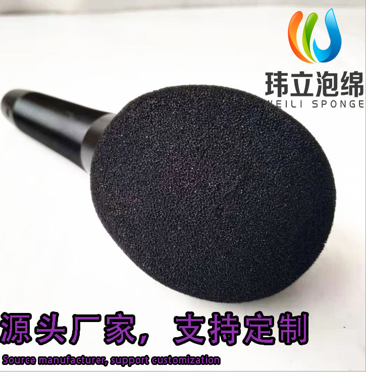 厂家直供麦克风海绵套话筒海绵套加厚防风防喷网海绵罩 KTV海绵套