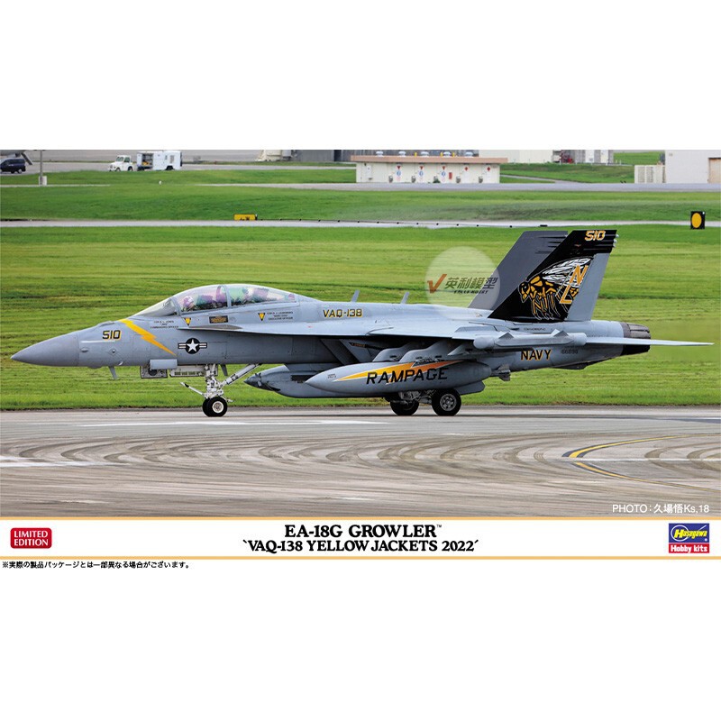Hasegawa 1/72 Ea-18G Growler Fighter Vaq-138 2022 02461