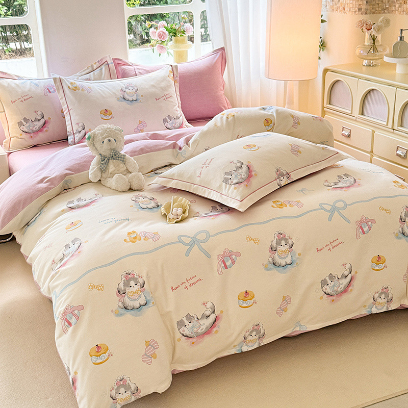 Funda de edredón cepillada de algodón grueso pieza individual 150x200x230 individual 220x240 doble 180 Funda de edredón de algodón 1.5