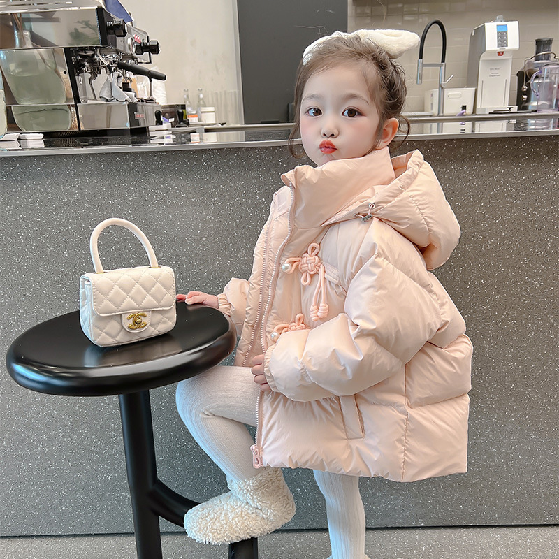 Winter 2023 New Girl's Fleece Jacket Baby Girl Cotton Padded Coat Girls Winter Outwear Down Fleece Coat Children's Cotton Parka