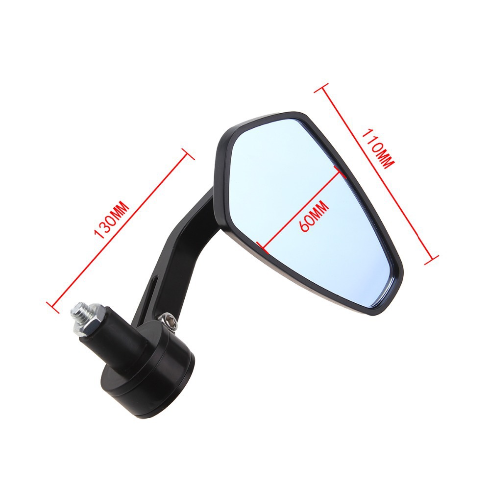 Cross-Border Hot-Selling Motorcycle Modification Accessories Motorcycle Rearview Mirror Diamond-Shaped Modification Anti-Dazzle Modification Curved Rod Rearview Mirror