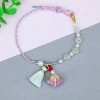 Blue and purple-silk rice dumpling hanging tassel safety buckle bracelet