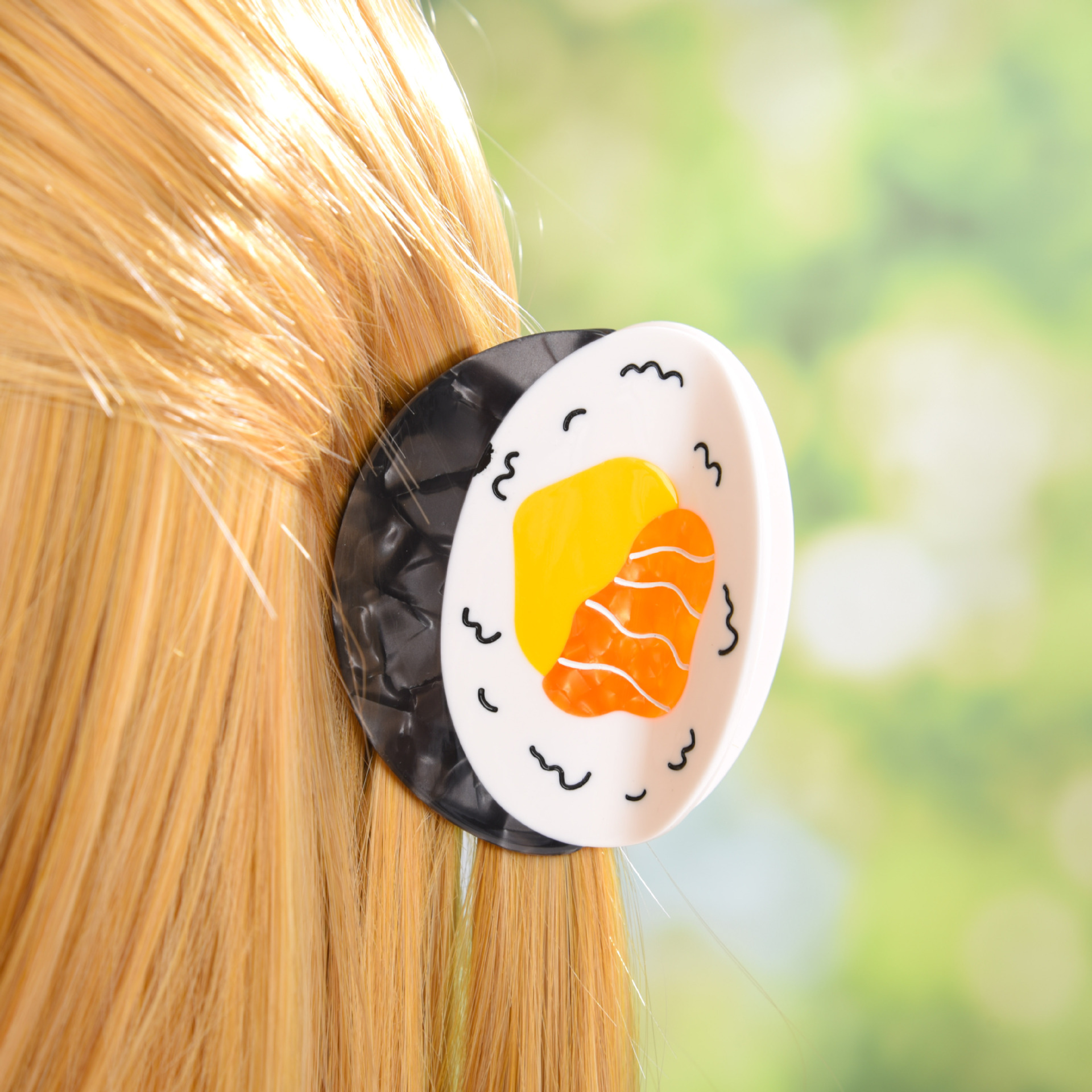 44g Weight Hair Claws Hair Accessories Type 1 Piece Quantity Daily Occasion Acetic acid sheets Material Sushi, Shrimp Pattern All Seasons Season Women's Gender Cute, Modern Style Style Cute Modern Style Women's Sushi Shrimp Acetic Acid Sheets Hair Claws 2