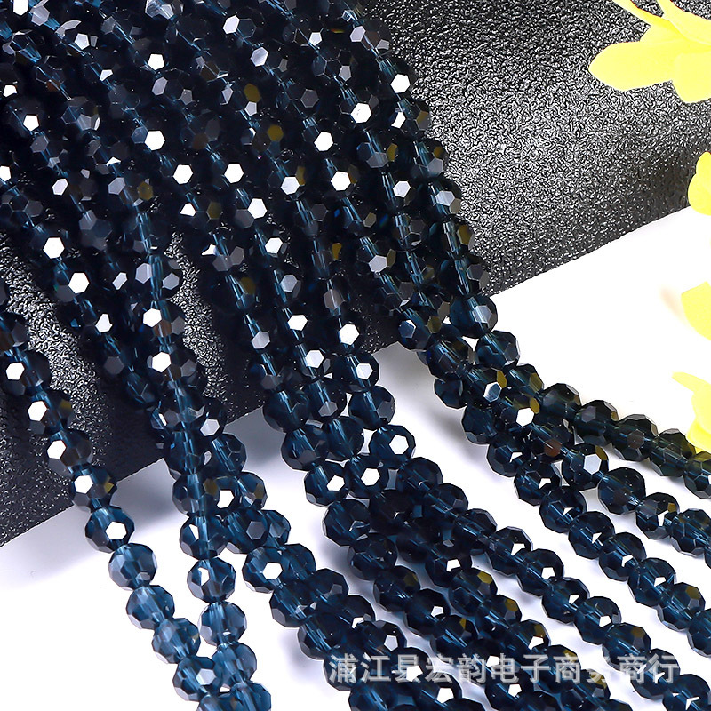 Un lote de 32 lados cuentas de tierra de cristal de color cuentas de fútbol de equipaje accesorios de ropa de bricolaje accesorios de joyería