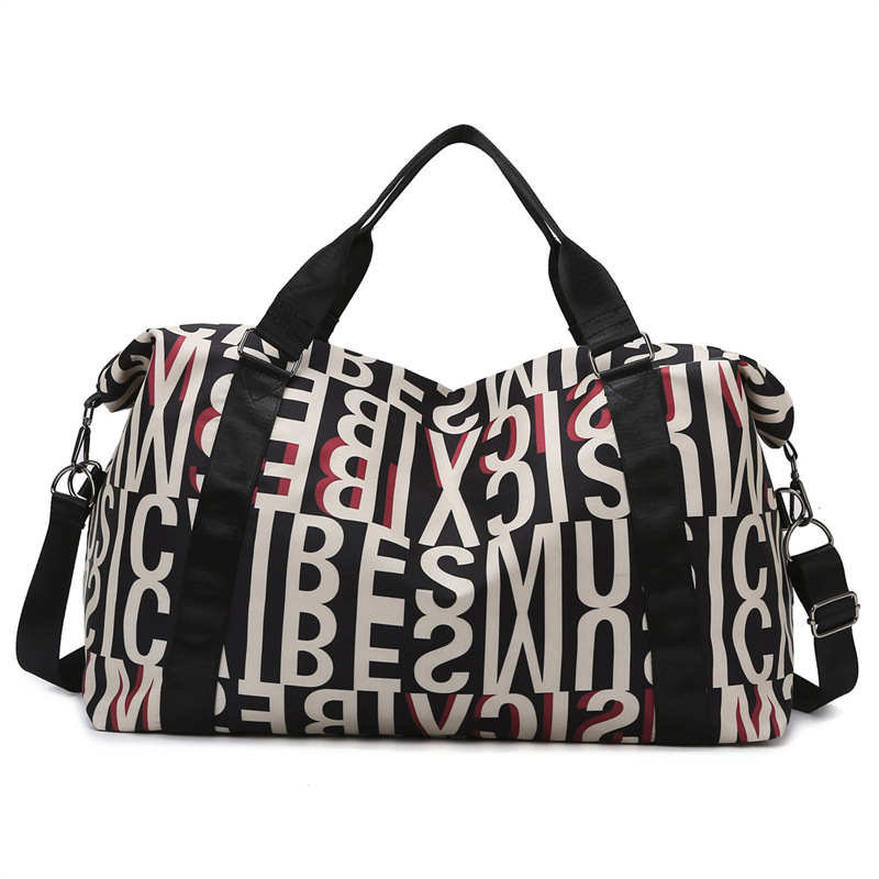 Carta impresa portátil de gran capacidad bolsa de viaje de mujer nueva bolsa de viaje corto transfronteriza bolsa de moda bolsa de gimnasio