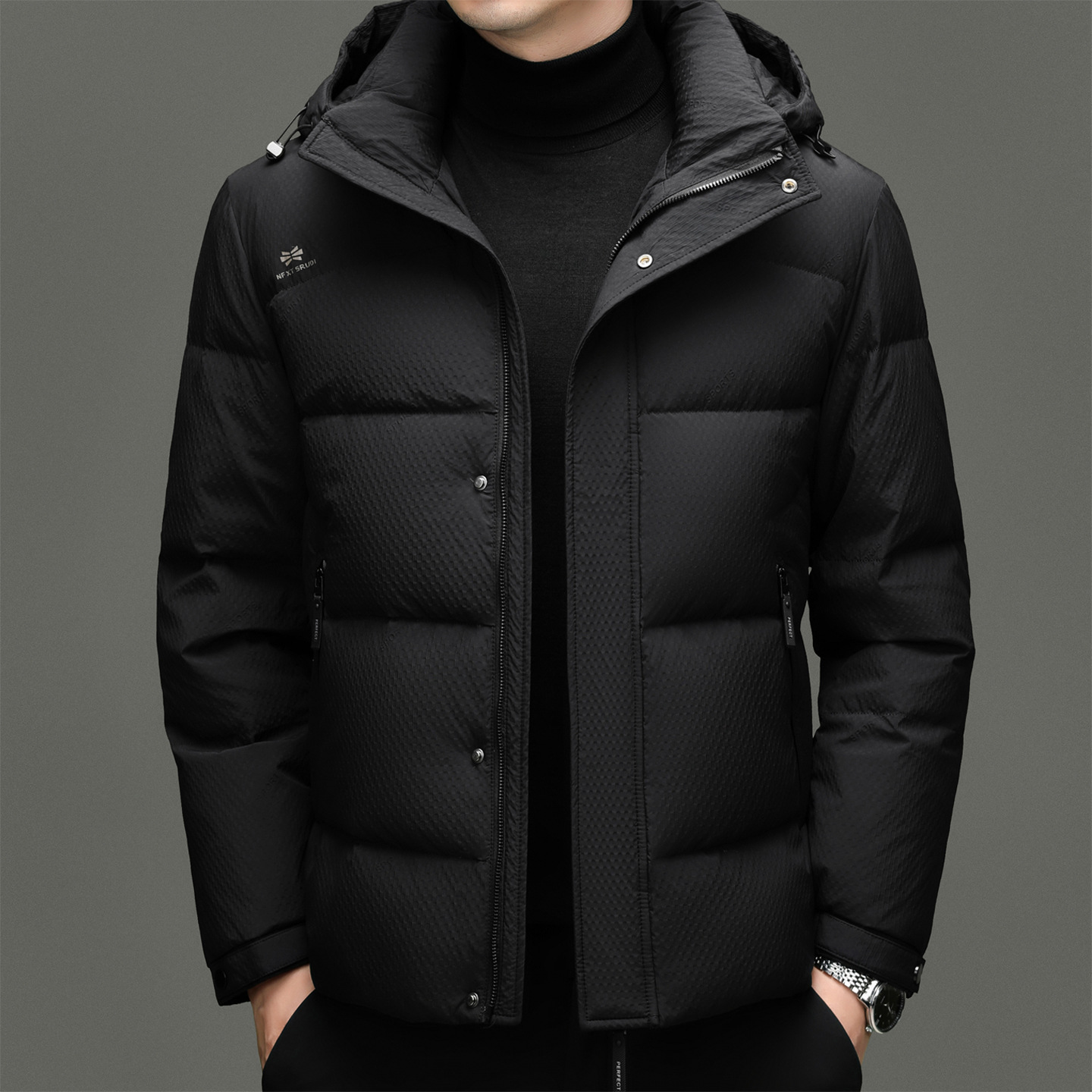 겨울 정품 남성용 새 다운 재킷 두꺼운 짧은 고급 따뜻한 방한 의류 캐주얼 오리 다운 재킷 겨울 의류