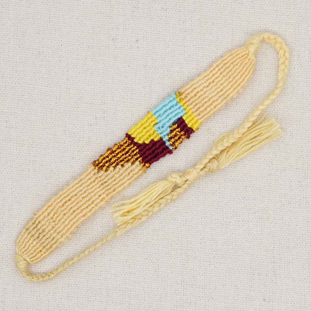 Ethnischen Stil Farbige Baumwolle Gewebt Elastisches Armband Großhandel Schmuck Nihaojewelry display picture 12