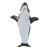 Трансграничный мультяшный спальный мешок с резьбой по песку, цельная Пижама с акулой, фланелевое одеяло, домашняя одежда с акулой, цельная Пижама