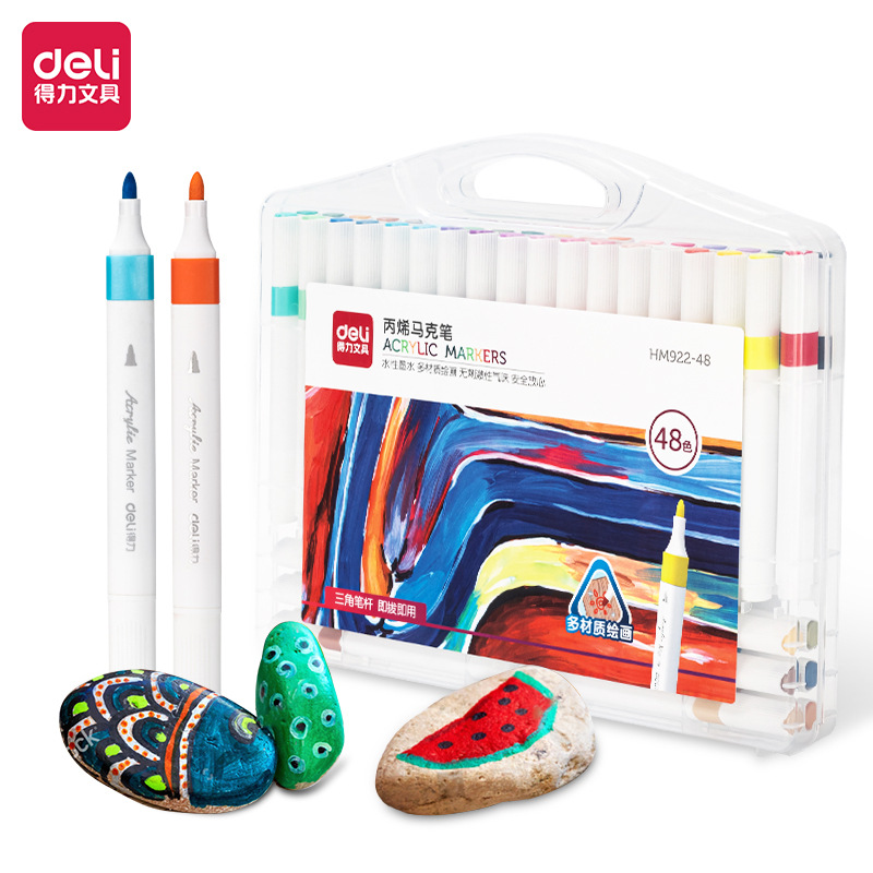 Deli Hm922 Acrylic Marker Pen Waterproof and Impermeable Color Stackable Student Kidsren's Art Special