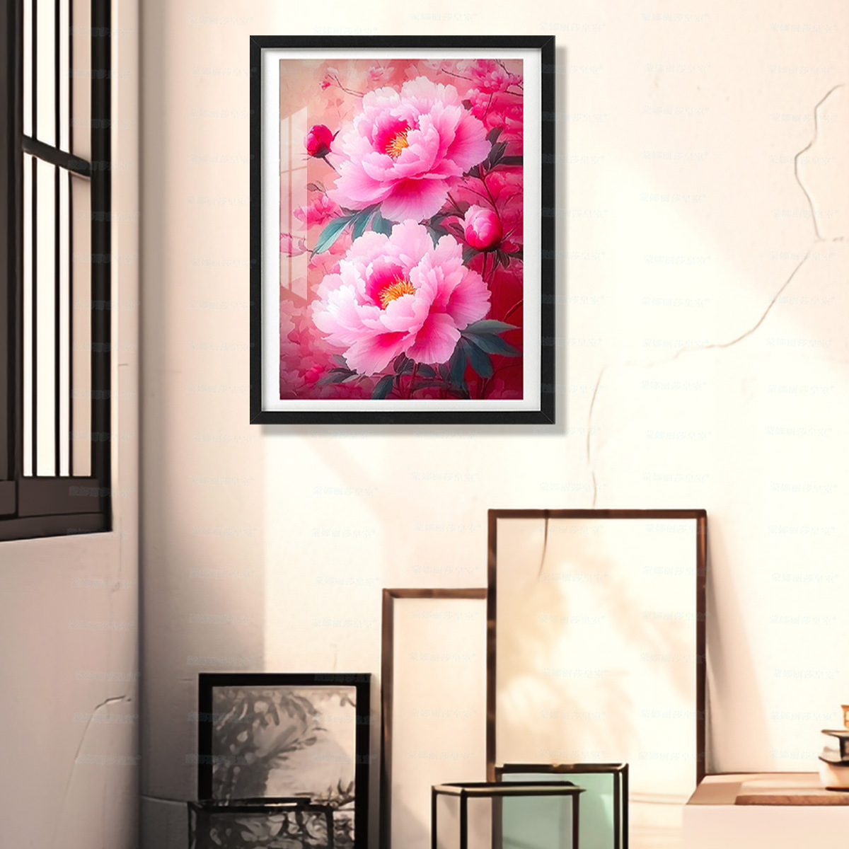 [Tela de algodón importada] Mona Lisa Royal Cross Stitch Pink Peony Love New Flower Room Bordado de hilo hecho a mano image 8