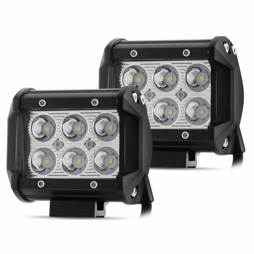 3 ojos 18W lámpara LED lámpara de tira de automóvil vehículo todoterreno faro de 4 pulgadas mantenimiento auxiliar luz blanca image 6