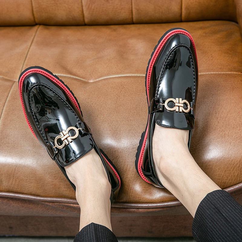 Zapatos de cuero transfronterizos de gran tamaño, zapatos de cuero de un pie, zapatos casuales de estilo británico coreano, zapatos de boda para hombres